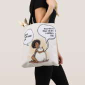 Sarcastic Introvert Emotional Support Cat Quote Tote Bag (Dichtbij)