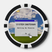 Sarcastic IT Retirement System Shutdown Betting Poker Chips (Voorkant)