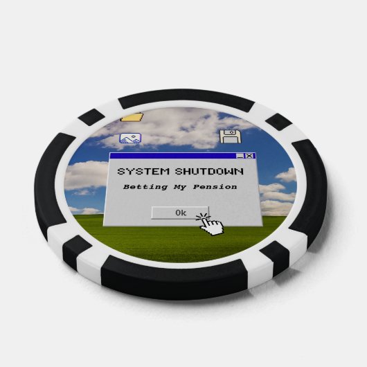Sarcastic IT Retirement System Shutdown Betting Poker Chips (Enkel)