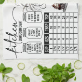 Sarcastic Kitchen Chart   Theedoek (Gevouwen)