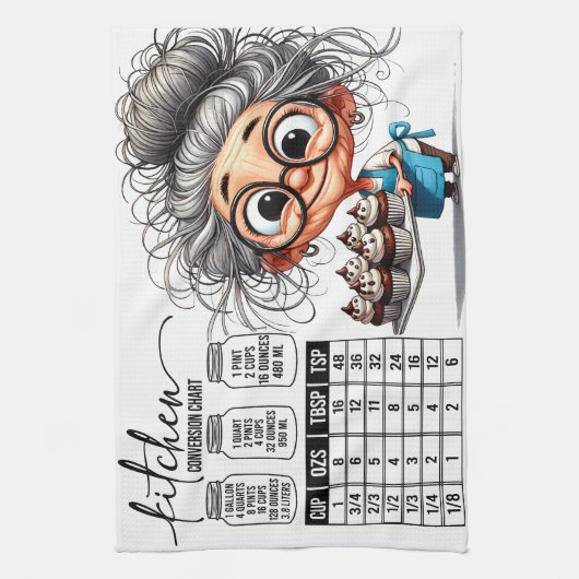 Sarcastic Kitchen Chart   Theedoek (Verticaal)