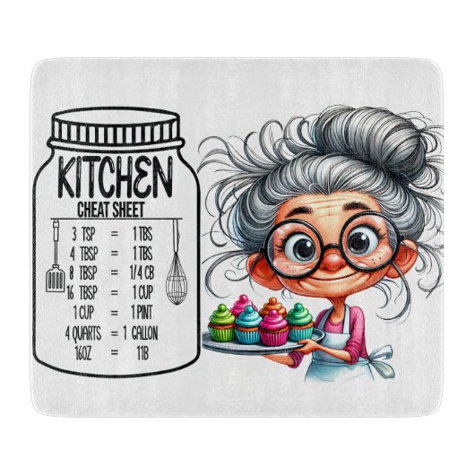 Sarcastic Kitchen Spiekbrief Grafiek Snijplank (Voorkant)