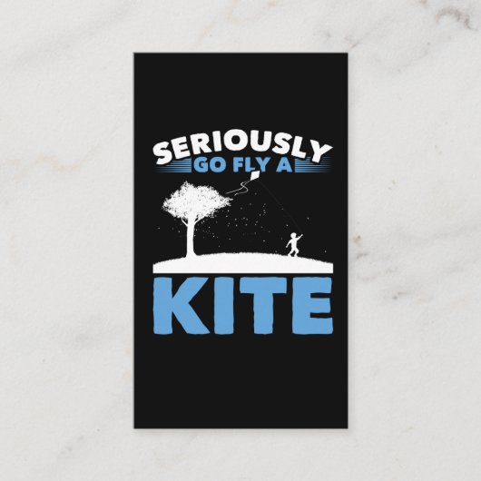 Sarcastic Kite Flying Joke Sarcasm Humor Visitekaartje (Voorkant)