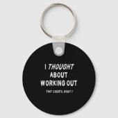 Sarcastic Lazy Workout Saying Funny Working Out Mo Sleutelhanger (Voorkant)