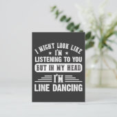 Sarcastic Line Dancing Quote voor lijndanser Briefkaart (Staand voorkant)