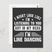 Sarcastic Line Dancing Quote voor lijndanser Briefkaart (Voorkant / Achterkant)