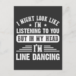 Sarcastic Line Dancing Quote voor lijndanser Briefkaart