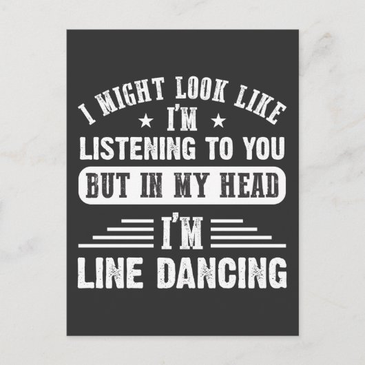 Sarcastic Line Dancing Quote voor lijndanser Briefkaart (Voorkant)