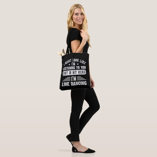 Sarcastic Line Dancing Quote voor lijndanser Tote Bag (Op model)