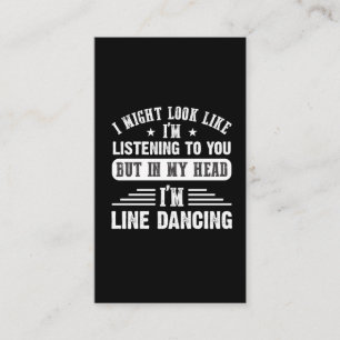 Sarcastic Line Dancing Quote voor lijndanser Visitekaartje