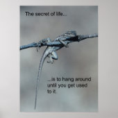 Sarcastic Lizard Secret of Life Poster (Voorkant)