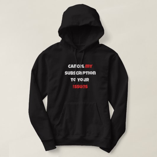 Sarcastic Minimalist Hoodie - Annuleer mijn  (Design voorkant)