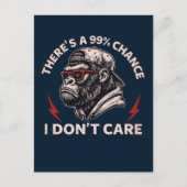 Sarcastic Monkey Graphic In Backward Hat & Shades Briefkaart (Voorkant)