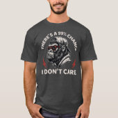 Sarcastic Monkey Graphic In Backward Hat & Shades T-shirt (Voorkant)