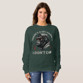 Sarcastic Monkey Graphic In Backward Hat & Shades Trui (Voorkant volledig)