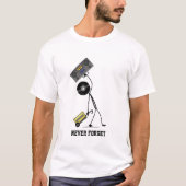 Sarcastic Nooit vergeten  Retro 70 80s Muziek T-shirt (Voorkant)