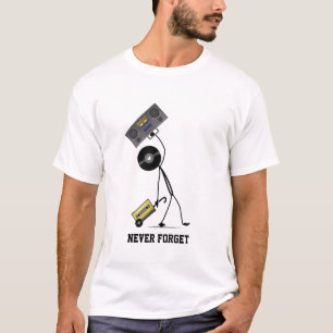 Sarcastic Nooit vergeten  Retro 70 80s Muziek T-shirt