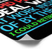 Sarcastic Office Humor Funny Work Quote Ing People Poster (Hoek)