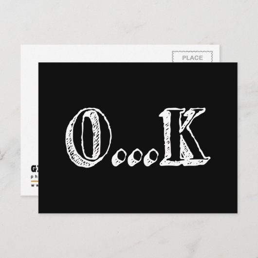 Sarcastic OK Briefkaart (Voorkant / Achterkant)