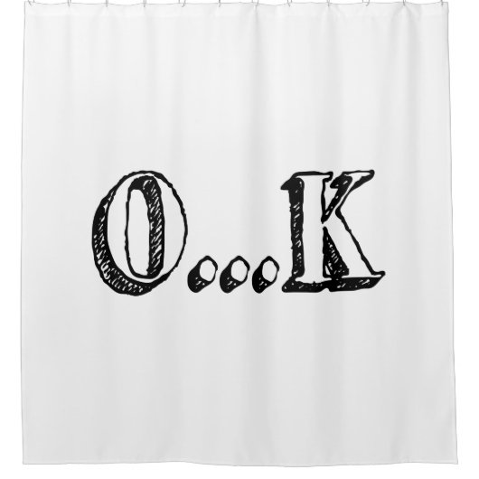 Sarcastic OK Douchegordijn (Voorkant)
