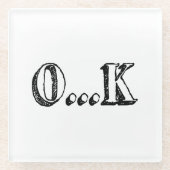 Sarcastic OK Glazen Onderzetter (Voorkant)