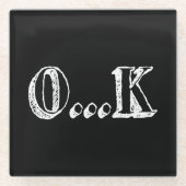 Sarcastic OK Glazen Onderzetter (Voorkant)