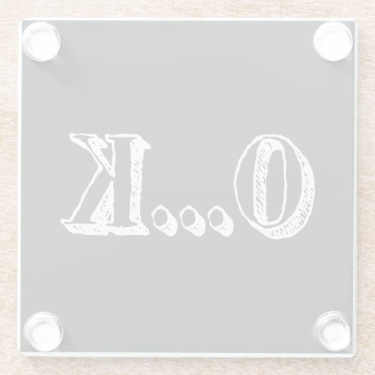 Sarcastic OK Glazen Onderzetter (Achterkant)