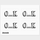 Sarcastic OK Rechthoekige Sticker (Vel)