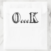 Sarcastic OK Rechthoekige Sticker (Tas)