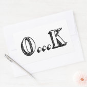 Sarcastic OK Rechthoekige Sticker (Envelop)