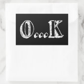Sarcastic OK Rechthoekige Sticker (Tas)