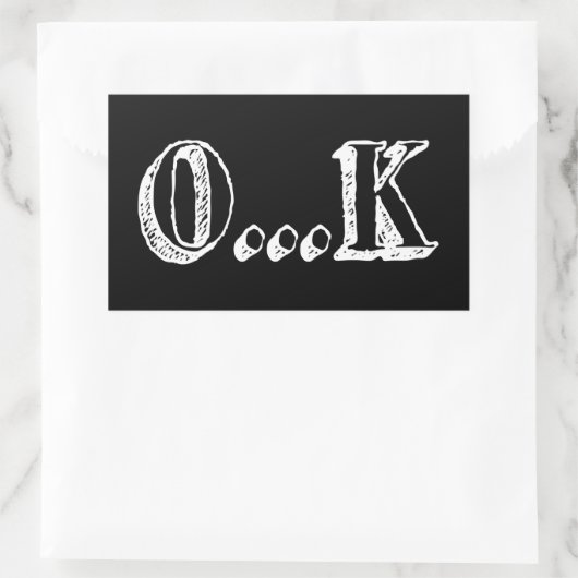 Sarcastic OK Rechthoekige Sticker (Tas)