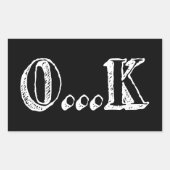 Sarcastic OK Rechthoekige Sticker (Voorkant)