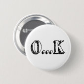 Sarcastic OK Ronde Button 5,7 Cm (Voorkant /achterkant)