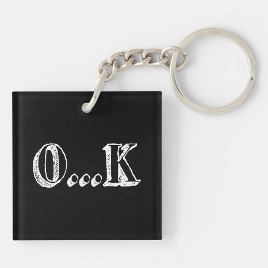Sarcastic OK Sleutelhanger (Achterkant)