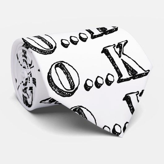 Sarcastic OK Stropdas (Opgerold)