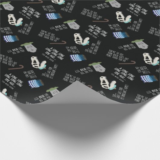 Sarcastic Over the Hill Gift Wrap Cadeaupapier (Hoek)