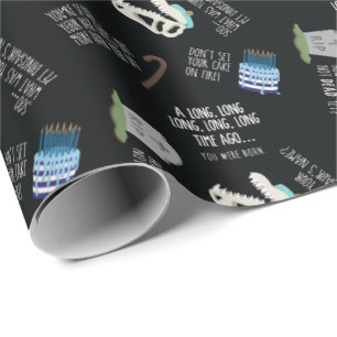 Sarcastic Over the Hill Gift Wrap Cadeaupapier
