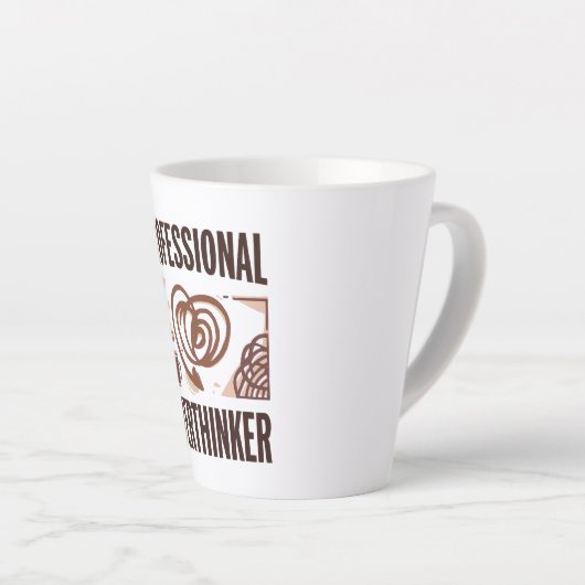 Sarcastic Overthinker with Coffee and Chaos Latte Mok (Rechterhoek)