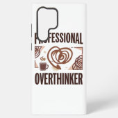Sarcastic Overthinker with Coffee and Chaos Samsung Galaxy Hoesje (Achterkant)