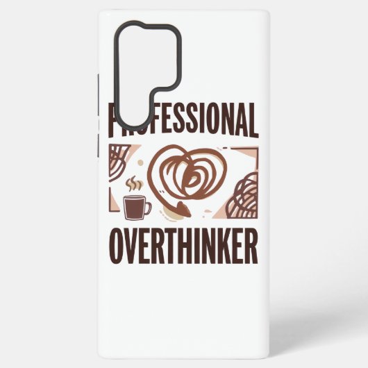 Sarcastic Overthinker with Coffee and Chaos Samsung Galaxy Hoesje (Achterkant)