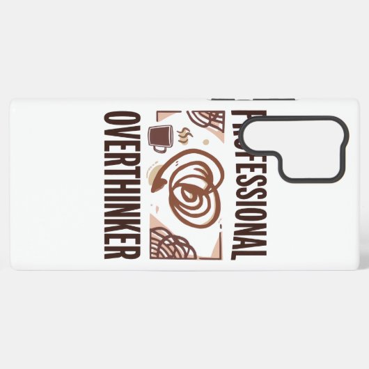 Sarcastic Overthinker with Coffee and Chaos Samsung Galaxy Hoesje (Achterkant horizontaal)