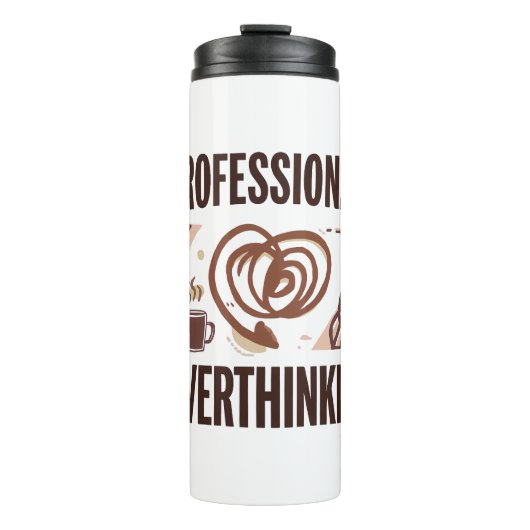 Sarcastic Overthinker with Coffee and Chaos Thermosbeker (Voorkant)