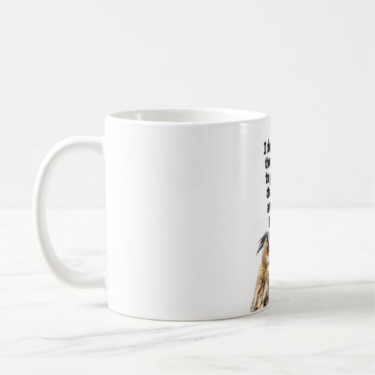 Sarcastic Owl grappig citaat Koffiemok (Links)