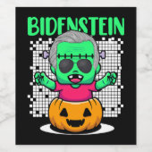 Sarcastic Political Funny AntiJoe Biden Halloween Wijn Etiket (Enkel label)