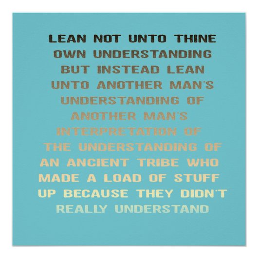 Sarcastic Psalm Perfect Poster (Voorkant)