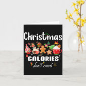 Sarcastic Quote Holiday Christmas Calories Don't C Kaart (Gele Bloem)