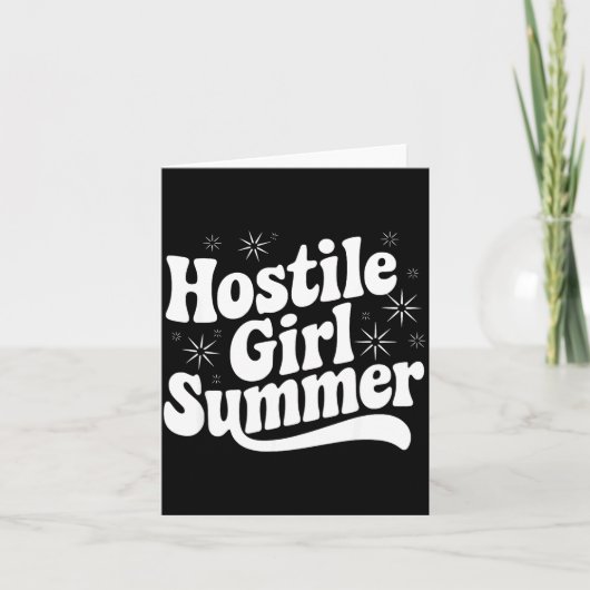 Sarcastic Quote Retro Saying Hostile Girl Summer B Kaart (Voorkant)