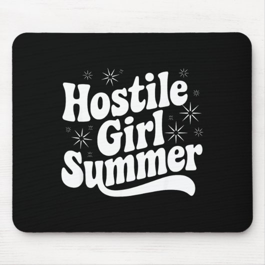 Sarcastic Quote Retro Saying Hostile Girl Summer B Muismat (Voorkant)