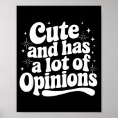 Sarcastic Quote Saying Cute &amp; Has Onions Girly Poster (Voorkant)